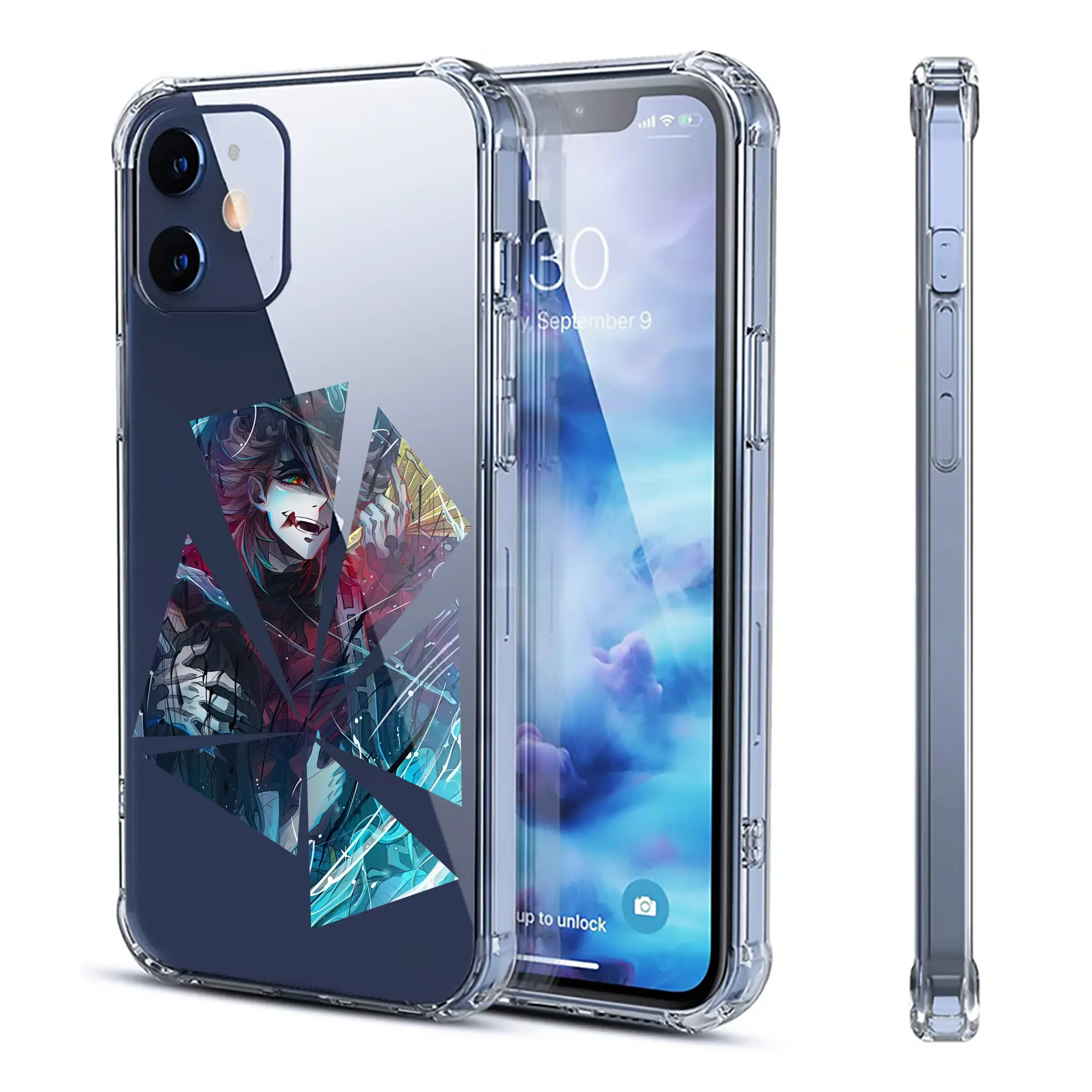 鬼滅の刃 グッズ,童磨 - IPhone 12シリーズ対応 ・ 透明スマホケース ・ クリアソフトケース ・ TPU素材 ・ 耐衝撃 ・ 高密着 ・ 防汚 防指紋 ・ 簡単着脱